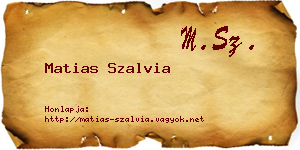 Matias Szalvia névjegykártya